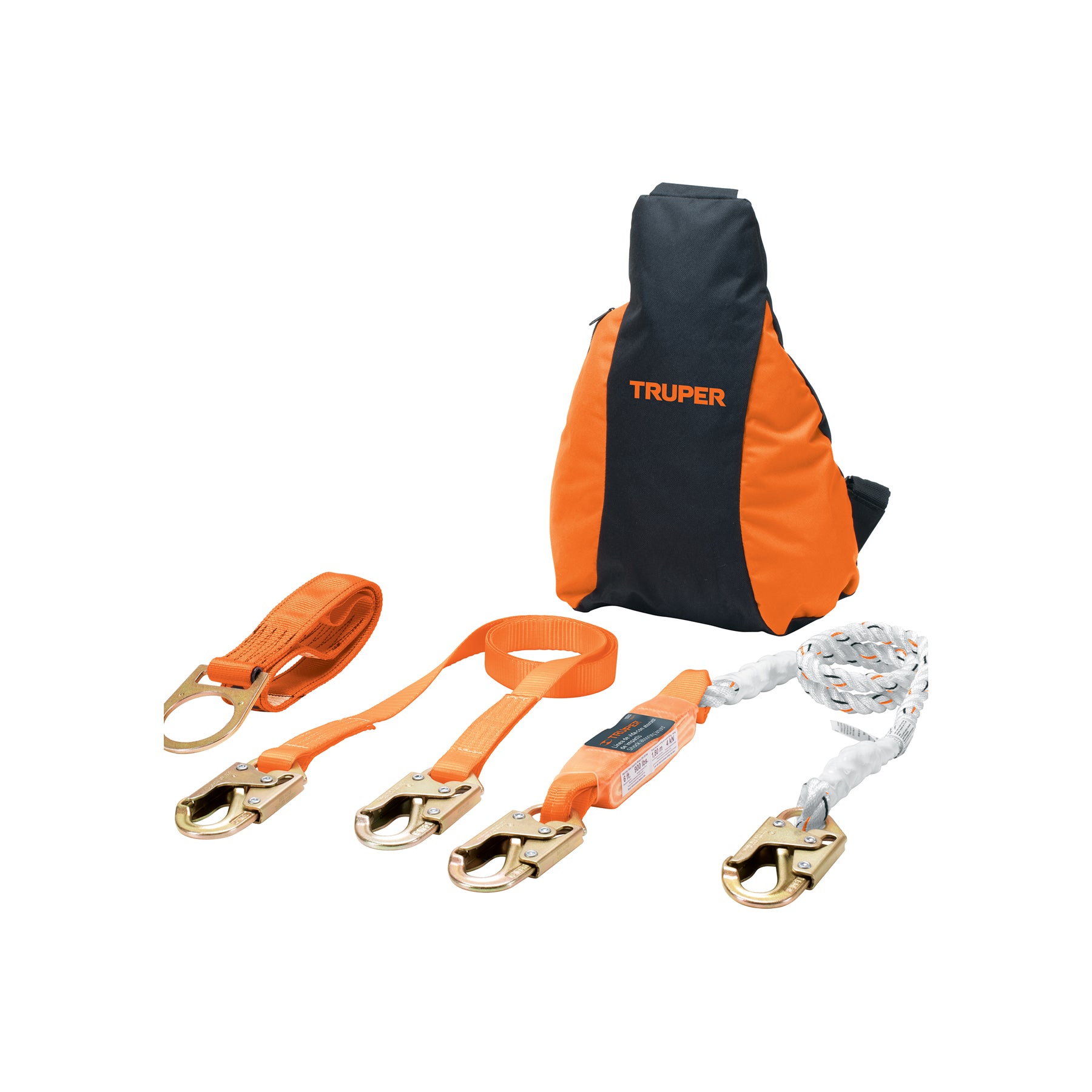 100887 Kit contra caídas con arnés de tres anillos, ANSI, Truper