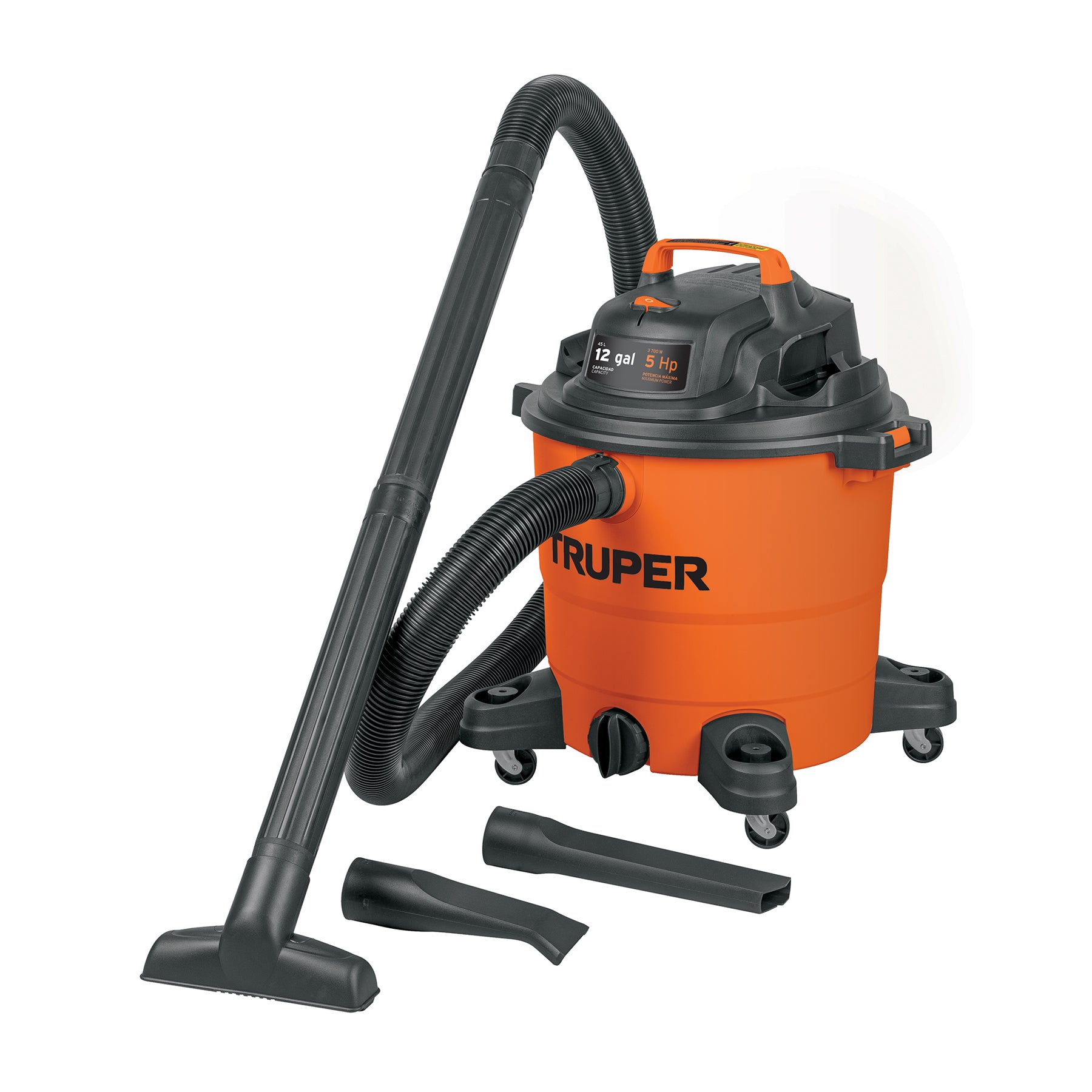 101509 Aspiradora de sólidos y líquidos, 12 gal, plástica, TRUPER