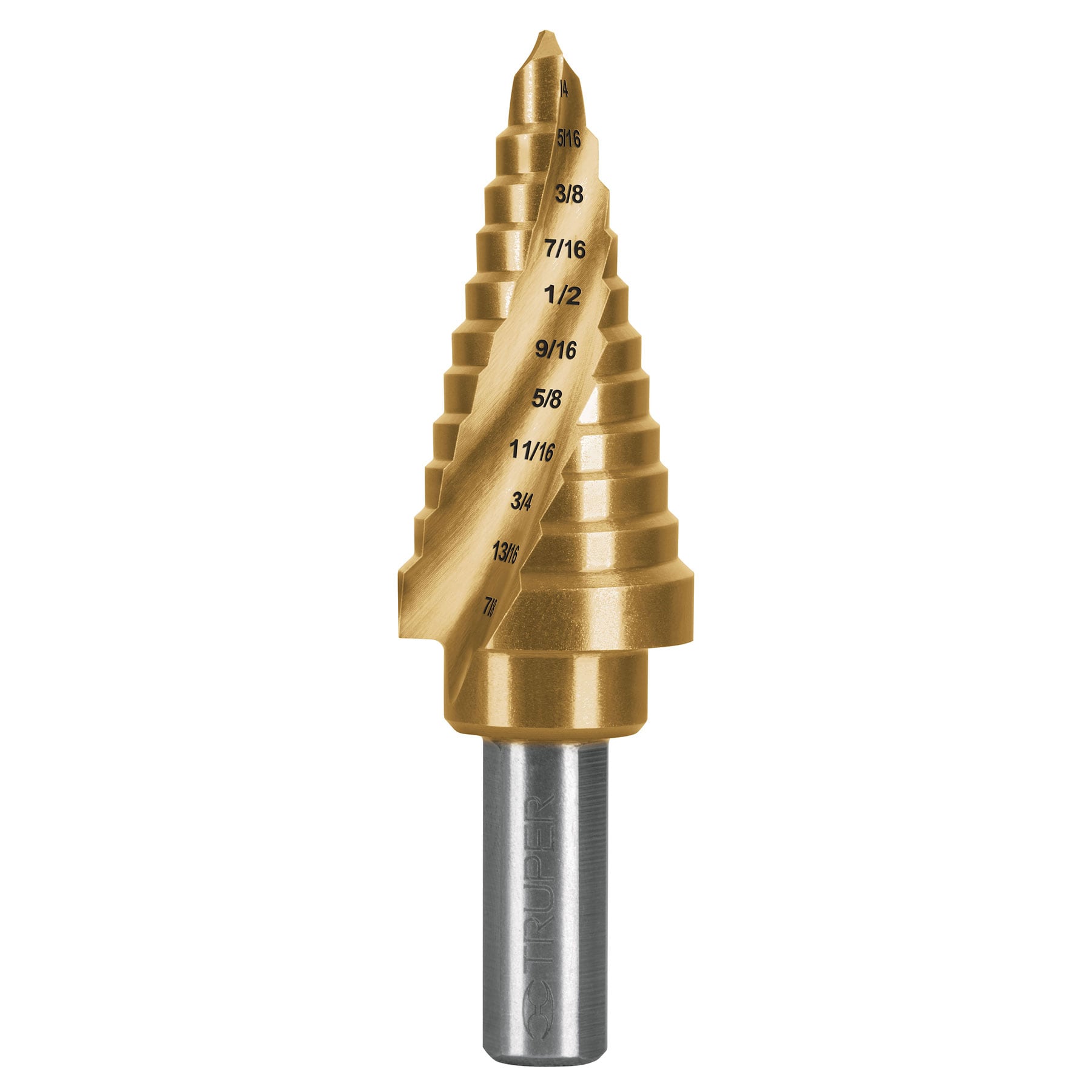 101554 Broca escalonada titanio 11 escalones 1/4' a 7/8', Expert