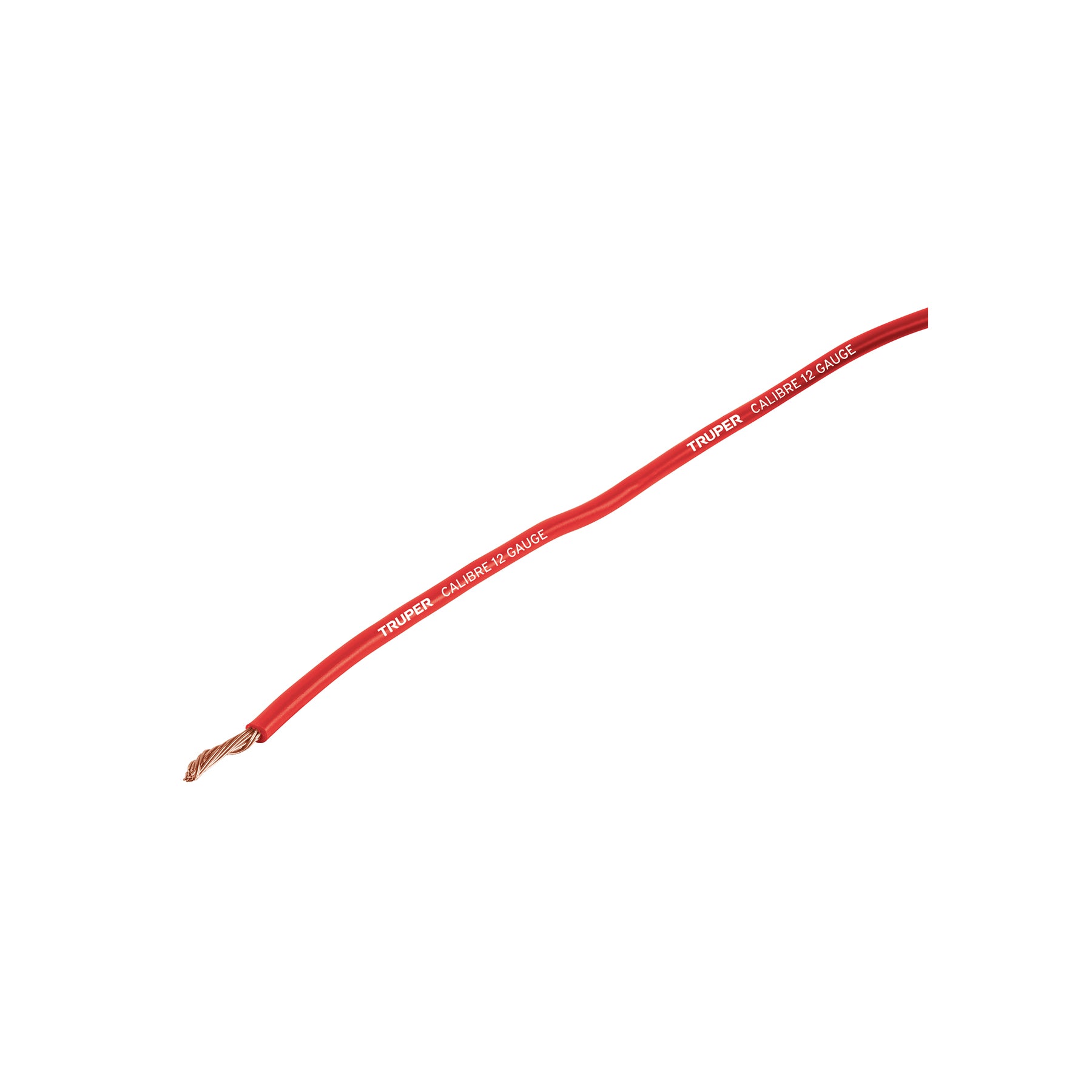 101114 Carrete con 3.5 m de cable primario rojo calibre 12, Truper
