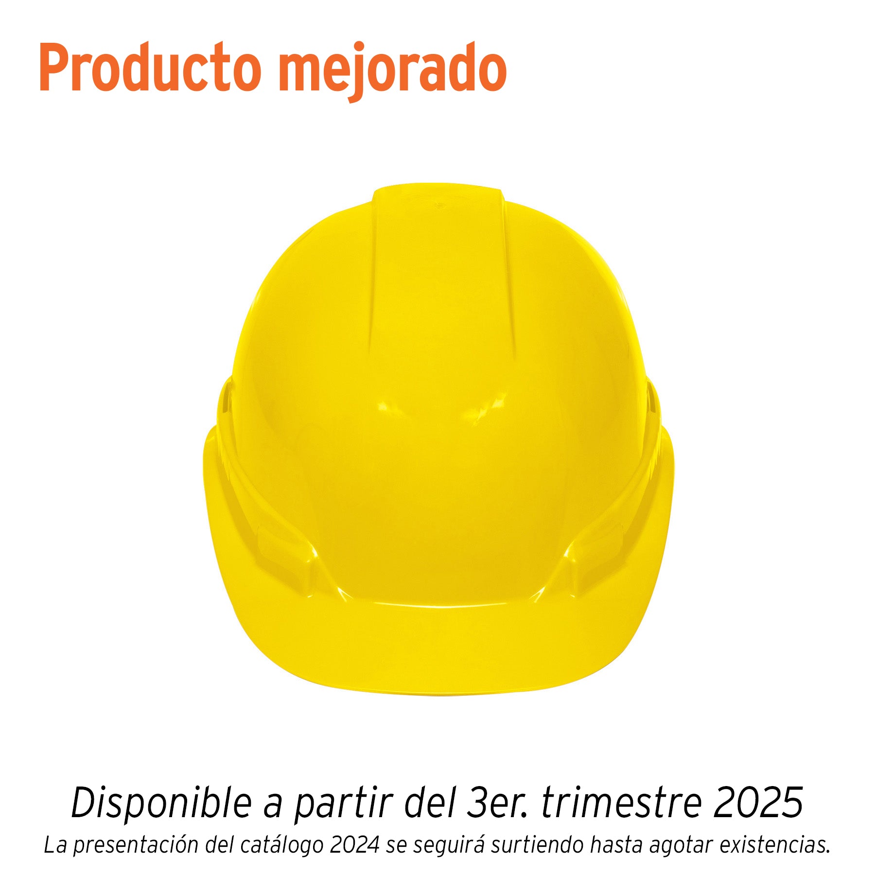 101257 Casco de seguridad ventilado, ajuste de matraca, amarillo