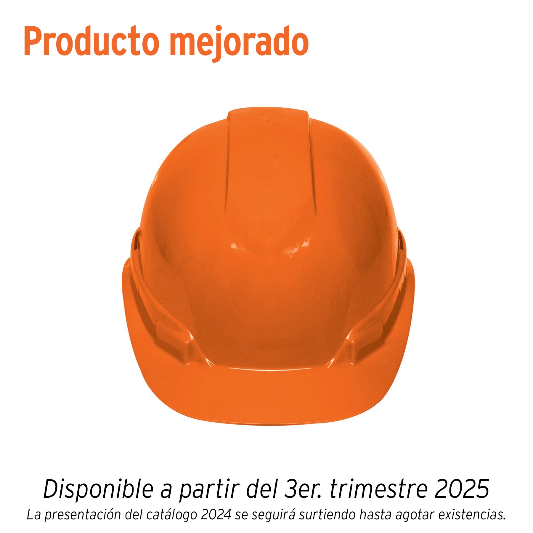101256 Casco de seguridad ventilado, ajuste de matraca, naranja