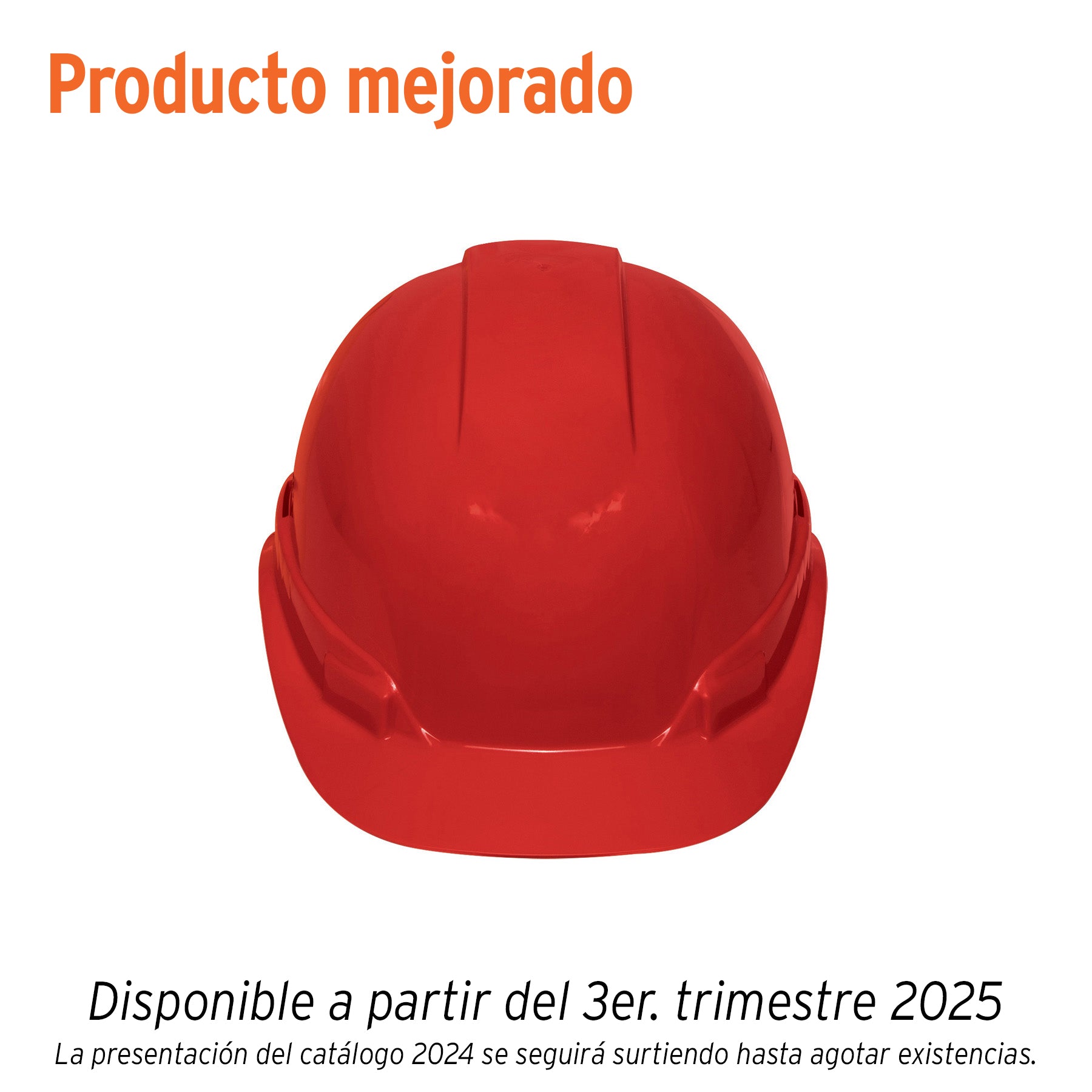 101271 Casco de seguridad ventilado, ajuste de matraca, rojo