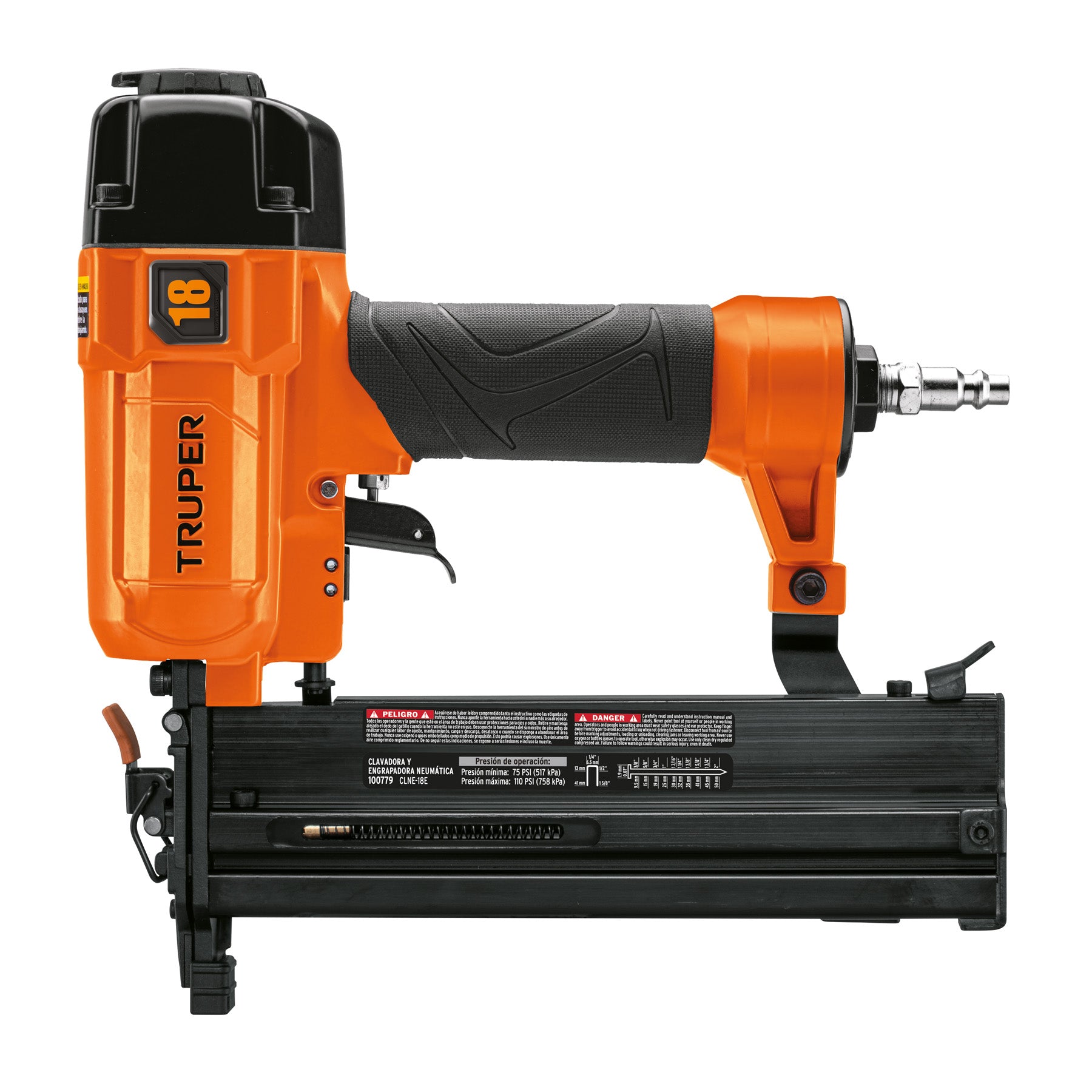 100779 Clavadora y engrapadora neumática profesional, calibre 18