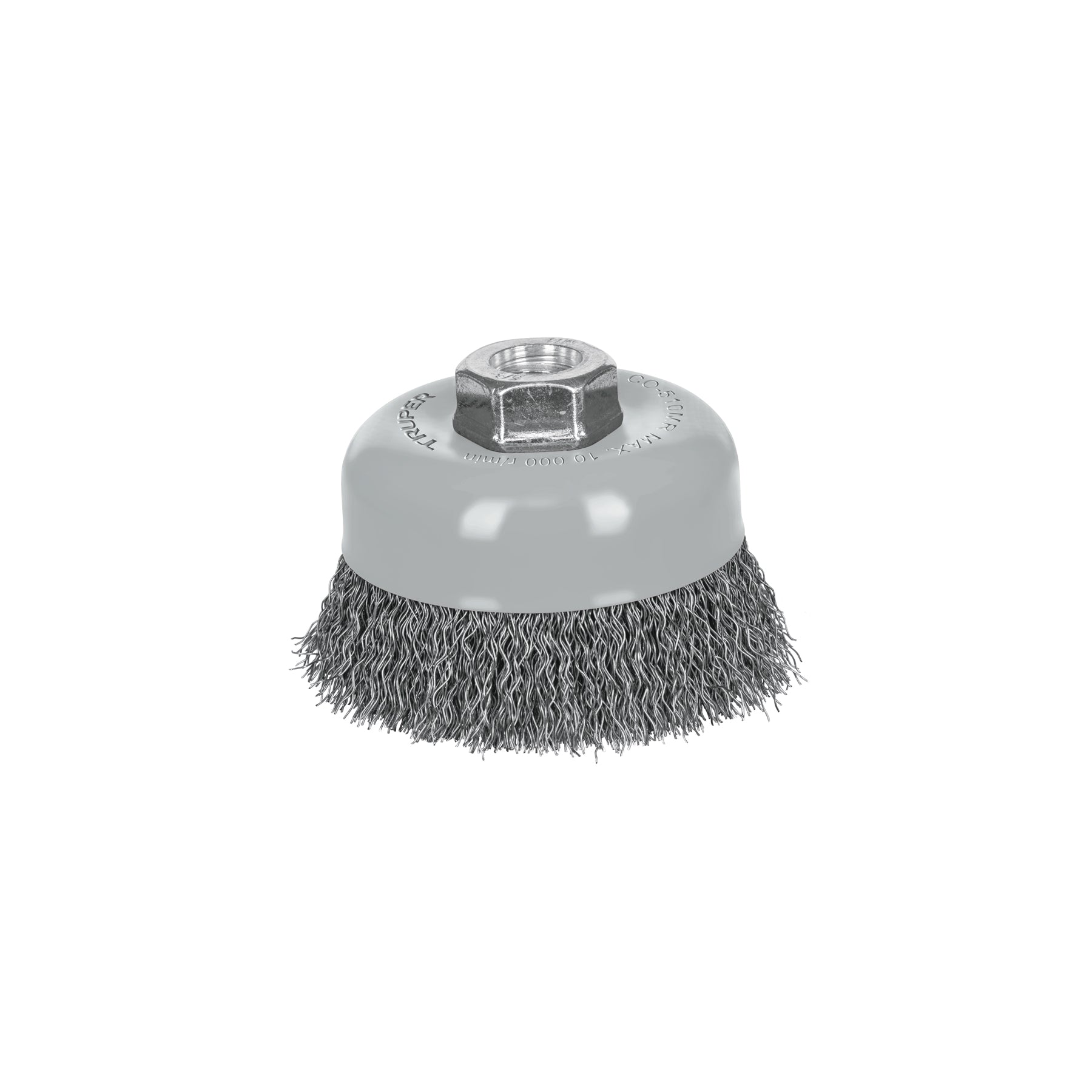 100858 Carda copa 4' alambre ondulado fino, Multi-rosca, Truper