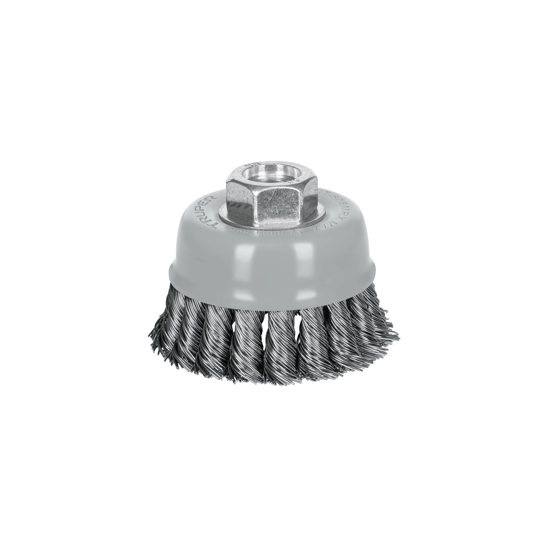 100854 Carda copa 3' alambre trenzado grueso, Multi-rosca, Truper