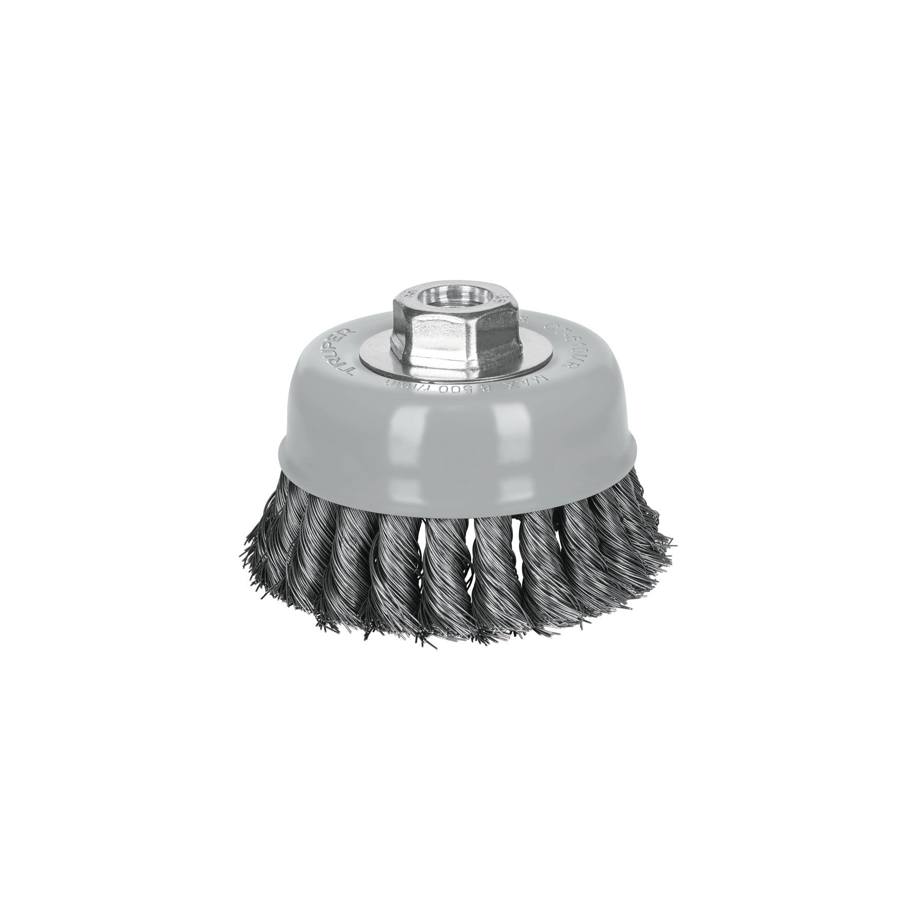 100852 Carda copa 4' alambre trenzado fino, Multi-rosca, Truper