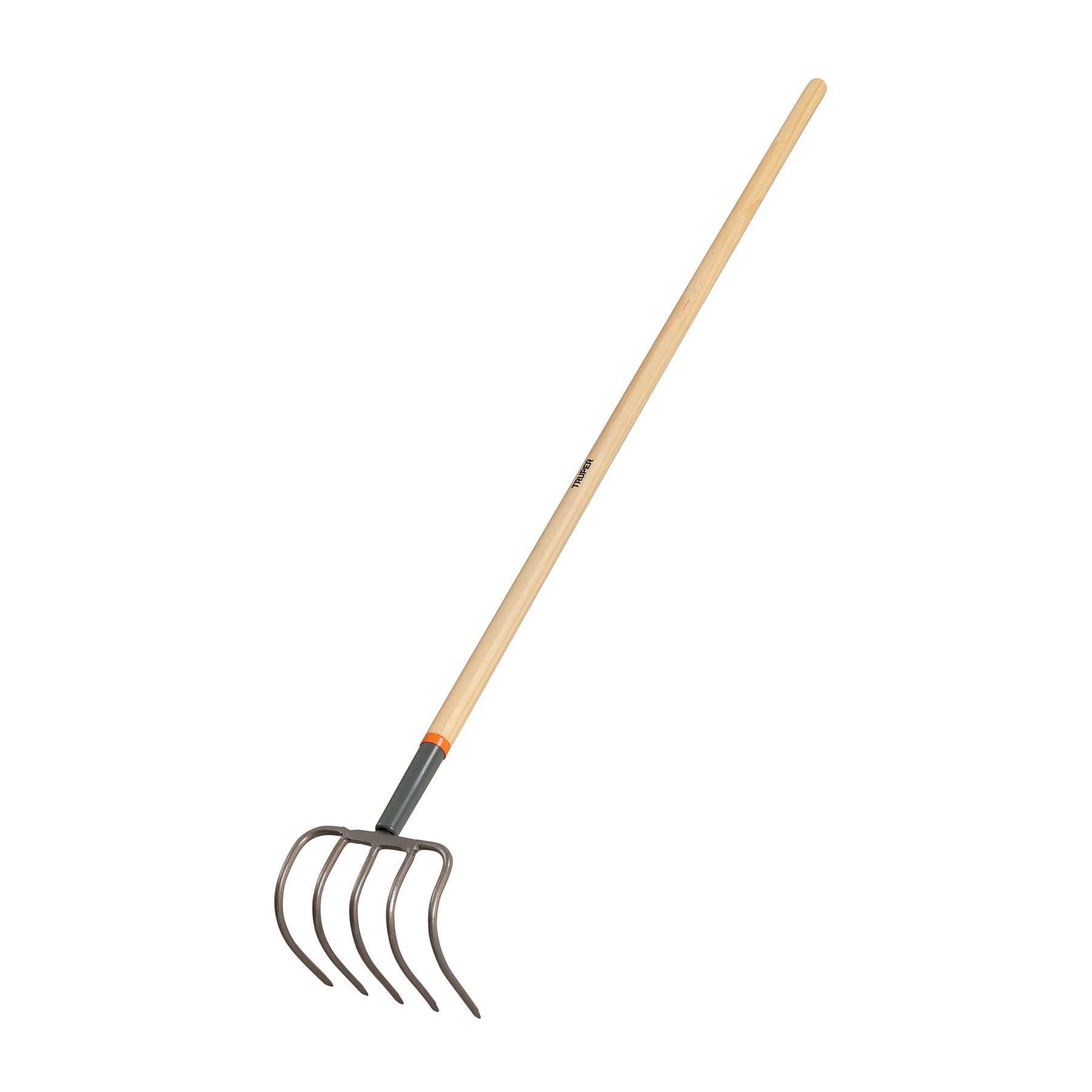 101543 Cultivador forjado, 5 dientes, mango de madera 60', TRUPER