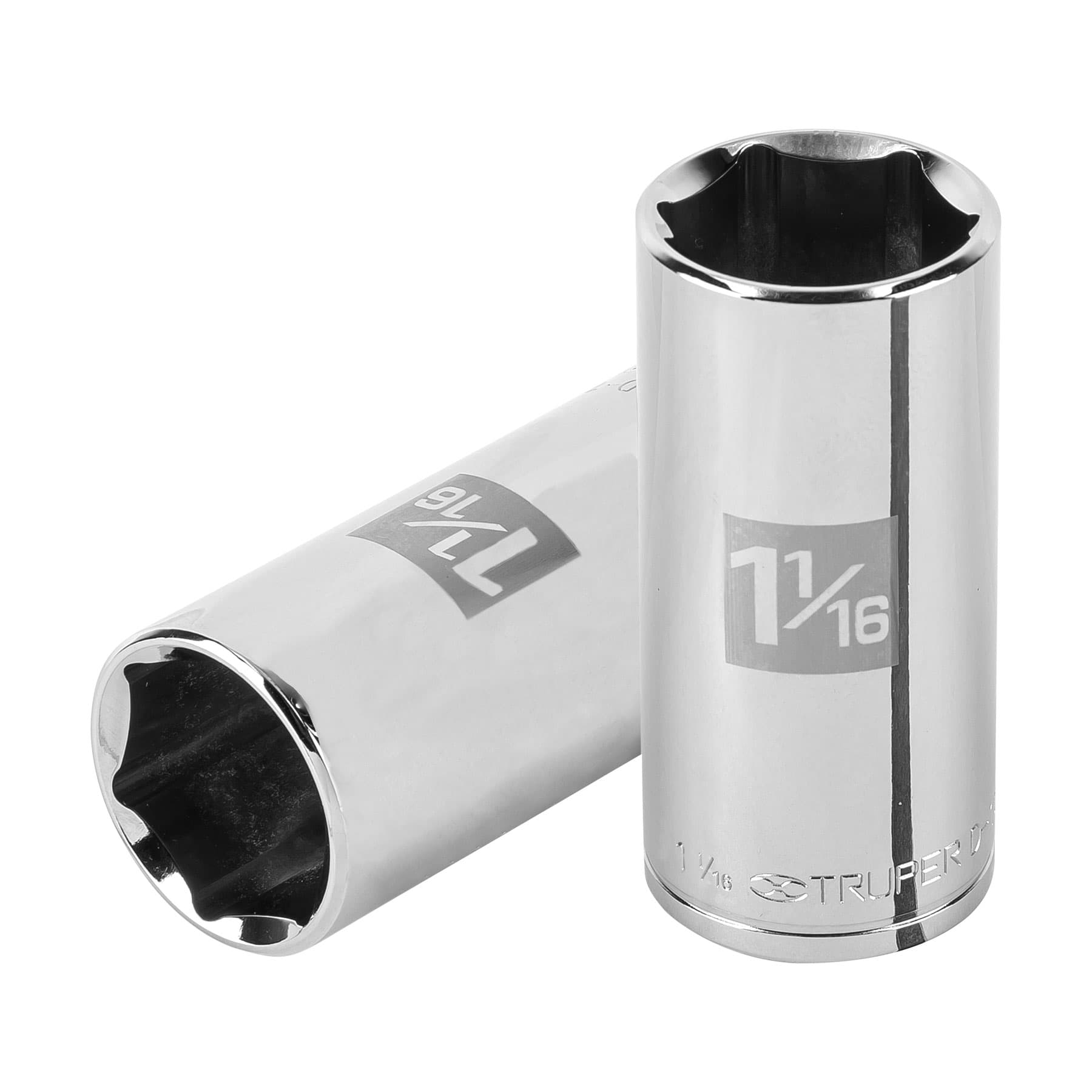 100997 Dado largo de 1-1/16', 6 puntas, cuadro 1/2', Truper