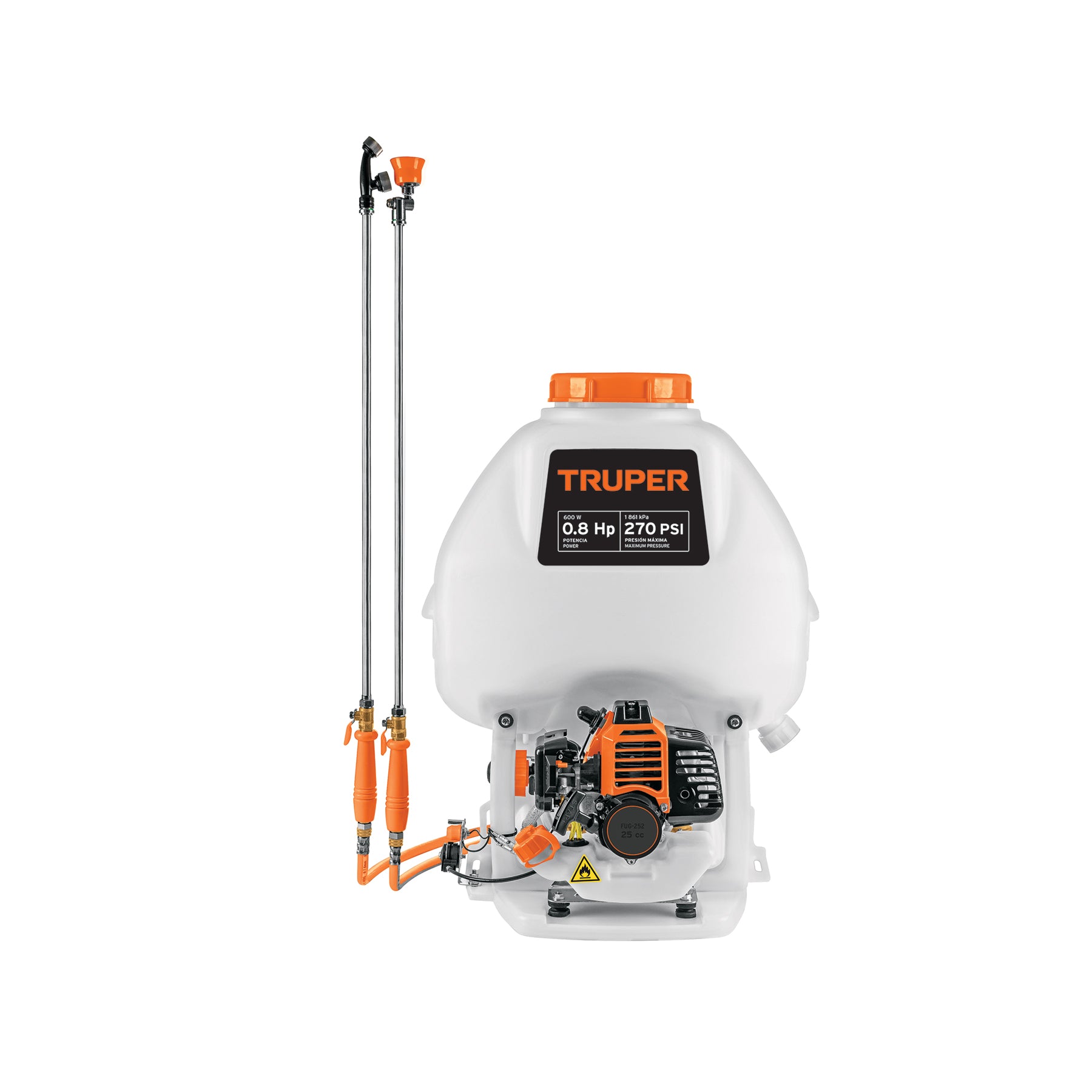 101568 Fumigador de 25 L con motor a gasolina de 2 tiempos, Truper