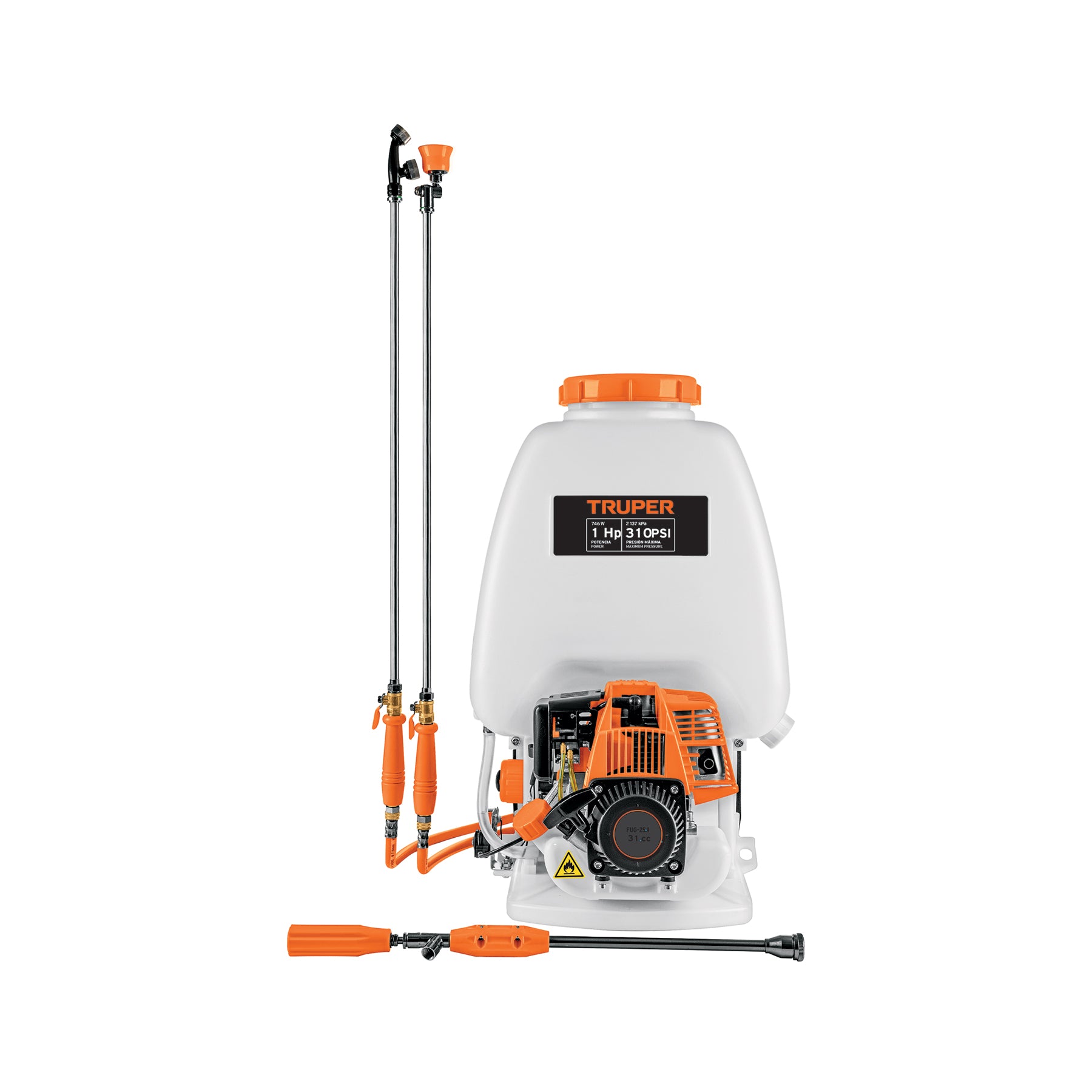 101569 Fumigador de 25 L con motor a gasolina de 4 tiempos, Truper