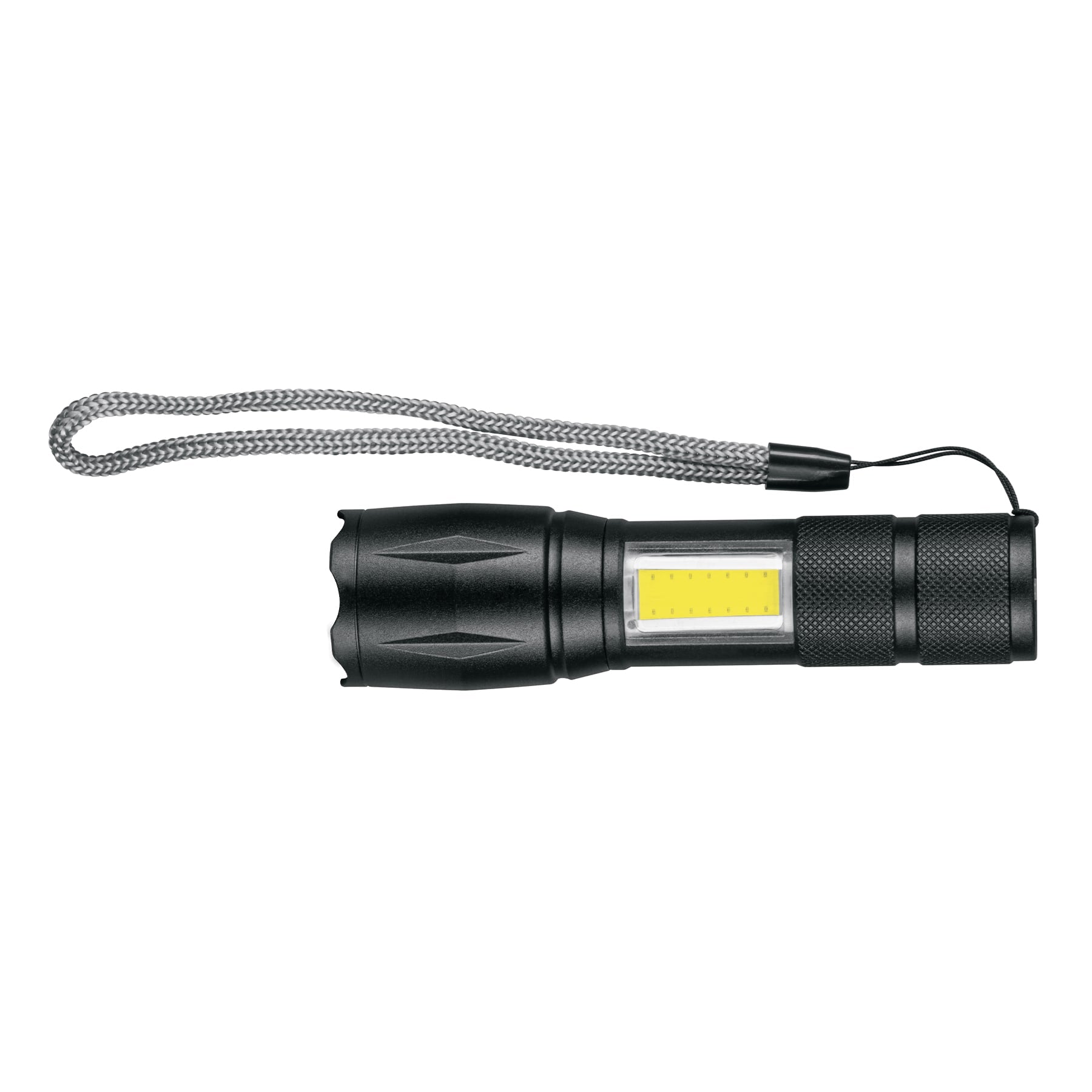 100371 Linterna de 1 LED 270 lm con luz de emergencia, recargable
