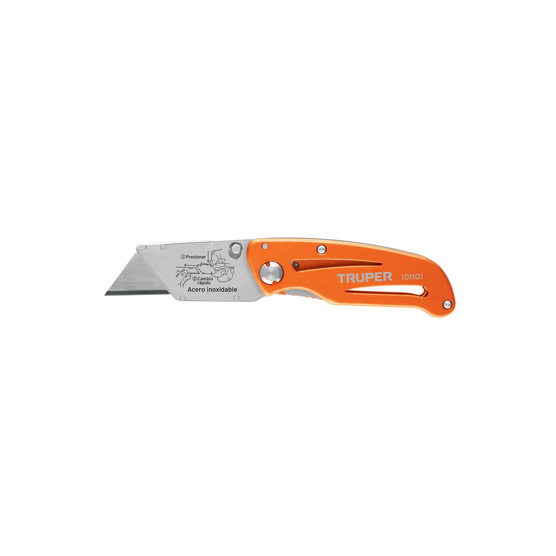 101101 Navaja abatible 6' cuerpo de aluminio y acero inox, Truper
