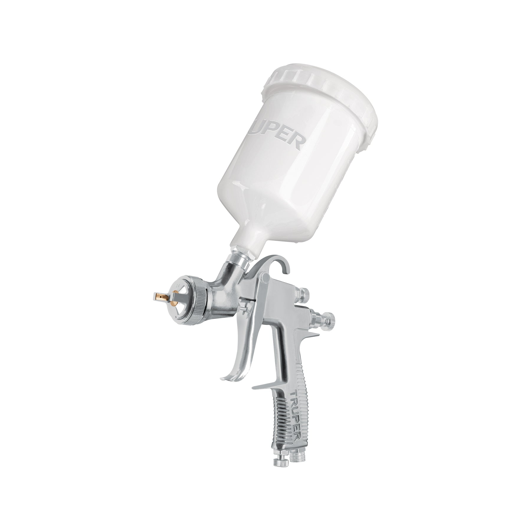 101092 Pistola para pintar LVLP vaso plástico, 2.0 mm, TRUPER