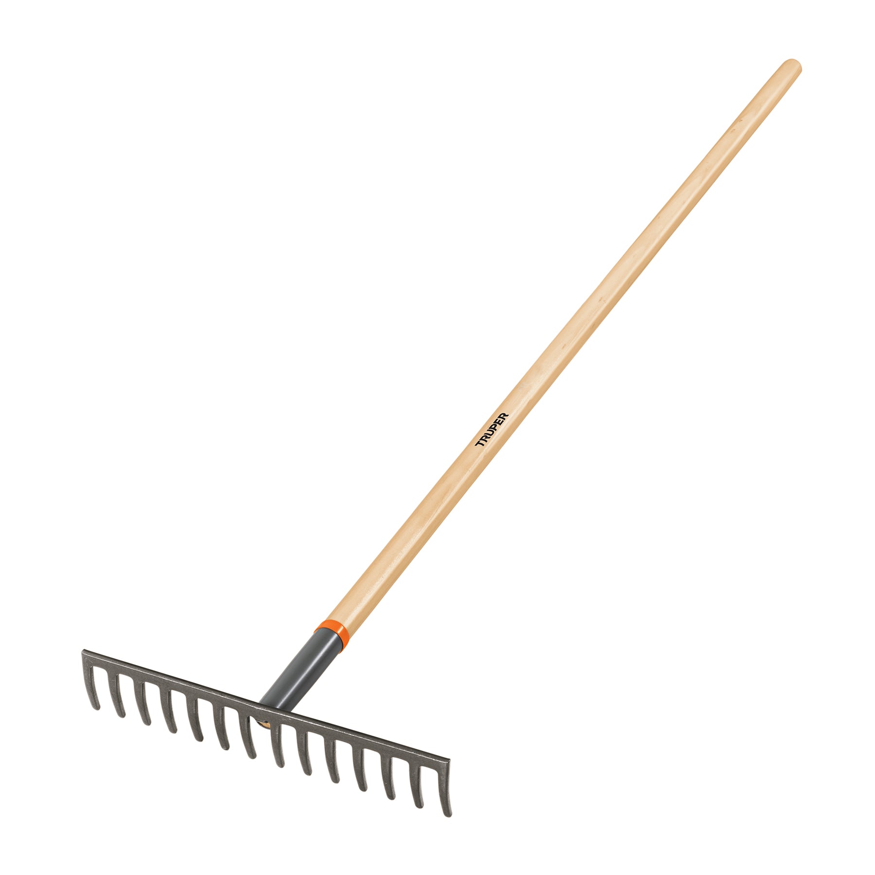 100493 Rastrillo recto de 14 dientes, mango de 54', Truper