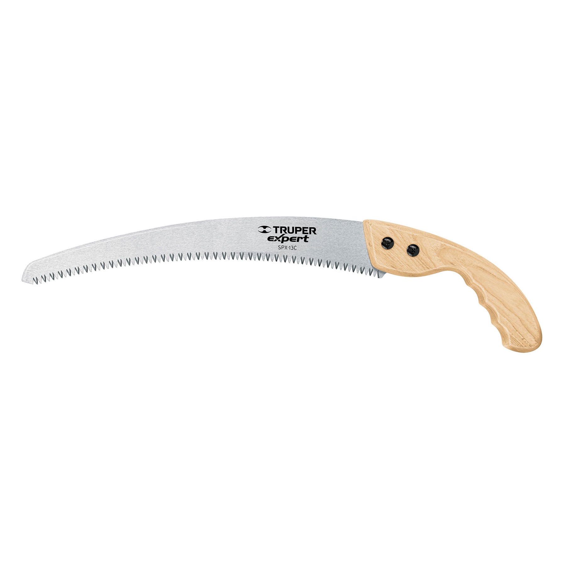100121 Serrucho de poda 13',hoja curva,7 DPP, mango madera, EXPERT